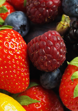 Fruit with flash